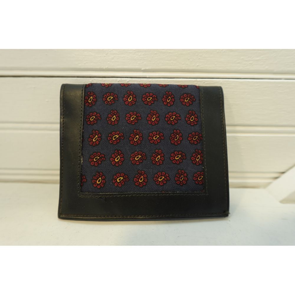 Vintage leather wallet Comfotan Cowhide Paisley geometric‎ pattern MCM